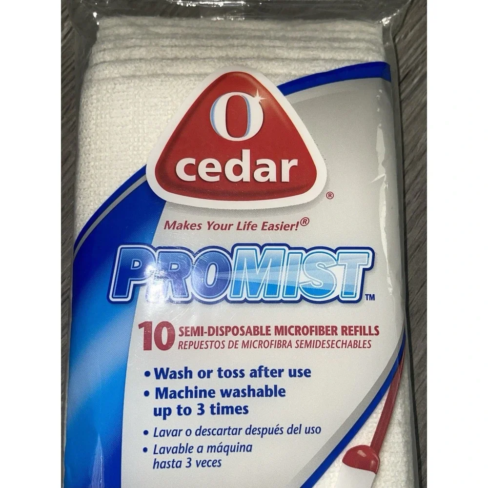 O-Cedar ProMist Microfiber Spray Mop Refill Pads‎ 10ct Disposable New - Sealed